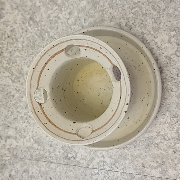 Vintage Studio Pottery Floral Ceramic Toothbrush Holder - Picture 2 of 5